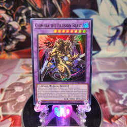  A Super Rare "Chimera the Illusion Beast" card from the Yugioh Set: Duelist Nexus.