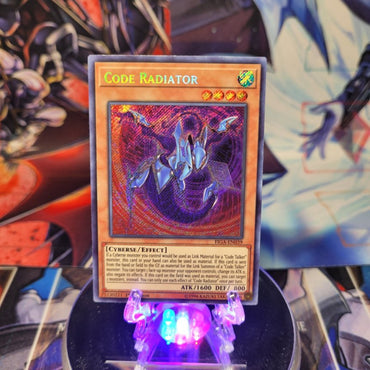 A Secret Rare "Code Radiator" card from the Yugioh Set: Fists of the Gadgets.