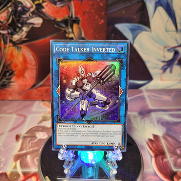 A Super Rare "Code Talker Inverted" card from the Yugioh Set: Rarity Collection 1 