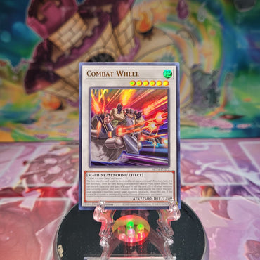 An Ultra Rare "Combat Wheel" card from the Yugioh Set: 25th Anniversary Tin: Dueling Mirrors.