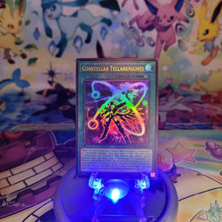 An Ultra Rare "Constellar Tellarknights" card from the Yugioh Set: Battles of Legend: Glorious Gallery (BLGG).