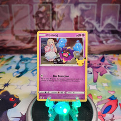 A Holo Rare "Cosmog" (013/025) card from the Pokemon Set: Sword & Shield: Celebrations.
