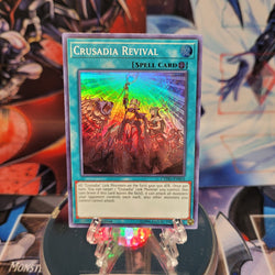 A Super Rare "Crusadia Revival" card from the Yugioh Set: Cybernetic Horizon.