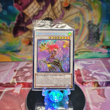 A Secrert Rare "Cyber Slash Harpie Lady" card from the Yugioh Set: Battles of Legend: Chapter 1(BLC1).