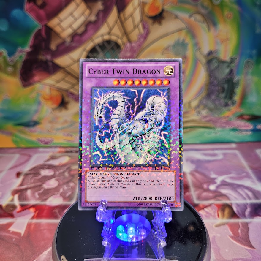 A Common Duel Terminal "Cyber Twin Dragon" card from the Yugioh Set: Duel Terminal 3.