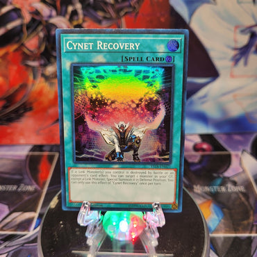 A Super Rare "Cynet Recovery" card from the Yugioh Starter Deck: Codebreaker set.