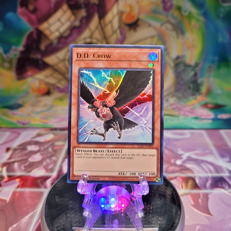 An Ultra Rare "D.D. Crow" card from the Yugioh Set: Rarity Collection 2 (RA02).