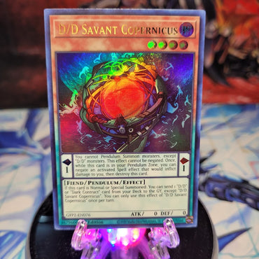  An Ultra Rare "D/D Savant Copernicus" card from the Yugioh Set: Ghosts From the Past: The 2nd Haunting (GFP2).