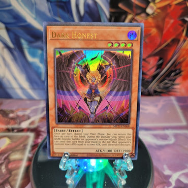 An Ultra Rare "Dark Honest" card from the Yugioh 2022 Tin of the Pharaoh's Gods Set (MP22).