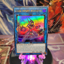 An Ultra Rare "Dark Infant @Ignister" card from the Yugioh 2022 Tin of the Pharaoh's Gods Set (MP22).