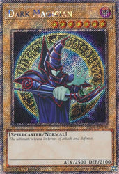A Platinum Secret Rare 9th Art "Dark Magician" card from the Yugioh Set: Quarter Century Bonanza (RA03).