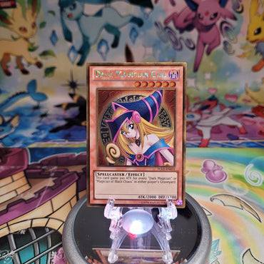 A Gold Rare "Dark Magician Girl" card from the Yugioh Set: Premium Gold (PGLD).