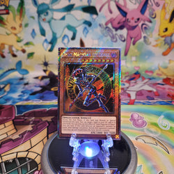 A Platinum Secret Rare "Dark Magician of Chaos" card from the Yugioh Set: Quarter Century Bonanza (RA03).