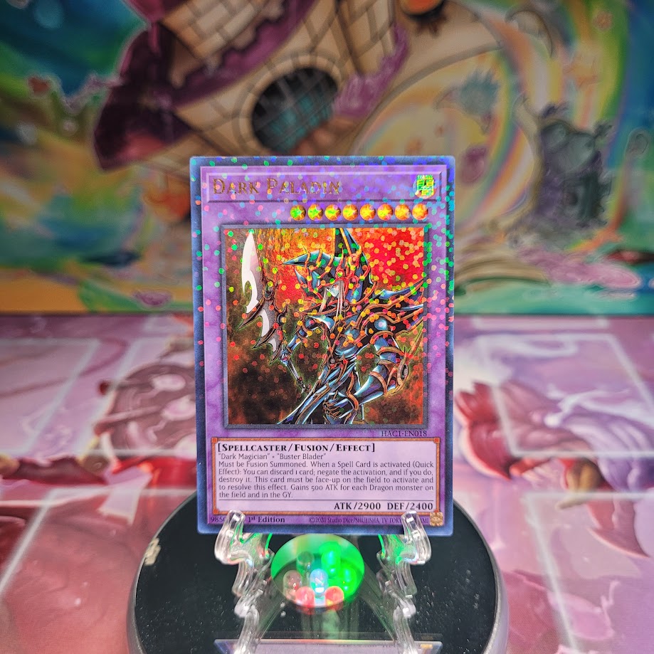 An Ultra Duel Terminal Rare "Dark Paladin" card from the Yugioh Set: Hidden Arsenal: Chapter 1 (HAC1).