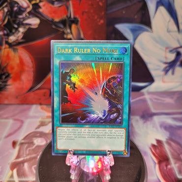 An Ultra Rare "Dark Ruler No More" card from the Yugioh Set: Rarity Collection 1 (RA01). 