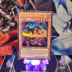 An Ultra Rare "Darkflare Dragon" card from the Yugioh Structure Deck: Dragons Collide.