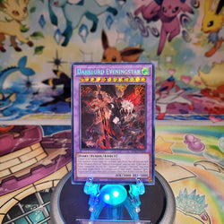 A Secret Rare "Darklord Eveningstar" card from the Yugioh Set: Burst Protocol (BPRO).