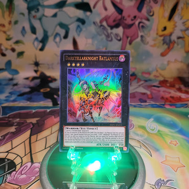 An Ultra Rare "Darktellarknight Batlamyus" card from the Yugioh Set: Invasion: Vengeance (INOV).