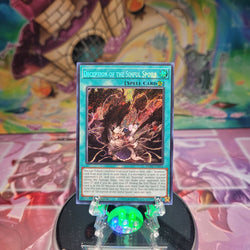  A Secret Rare "Deception of the Sinful Spoils" card from the Yugioh Set: Rage of the Abyss (ROTA).