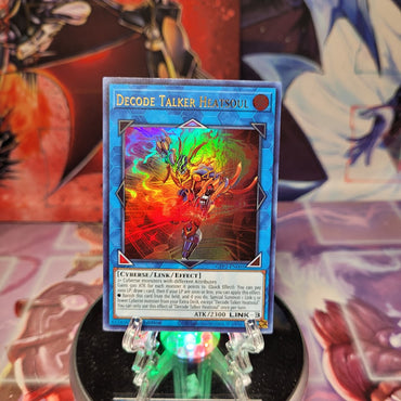 An Ultra Rare "Decode Talker Heatsoul" card from the Yugioh Set: Ghosts From the Past: The 2nd Haunting (GFP2).