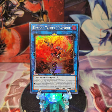 A Super Rare "Decode Talker Heatsoul" card from the Yugioh Set: Rarity Collection 1 (RA01).