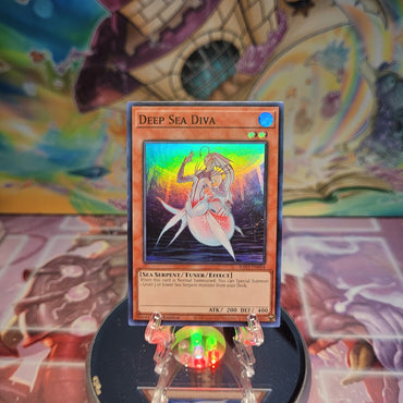 A Super Rare "Deep Sea Diva" card from the Yugioh Set: Quarter Century Bonanza (RA03).