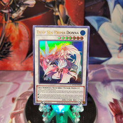 An Ultra Rare "Deep Sea Prima Donna" card from the Yugioh Set: Eternity Code.