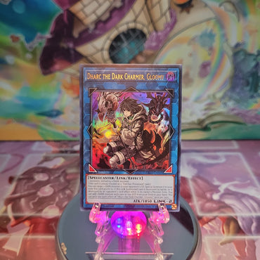 An Ultra Rare "Dharc the Dark Charmer, Gloomy" card from the Yugioh Set: Quarter Century Bonanza (RA03).