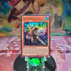 An Ultra Rare "Dictator of D." card from the Yugioh Set: 25th Anniversary Tin: Dueling Heroes Mega-Tin Mega Pack. 