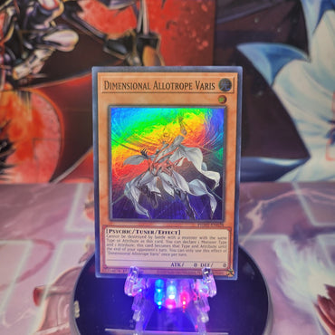 A Super Rare "Dimensional Allotrope Varis" card from the Yugioh Set: Photon Hypernova.