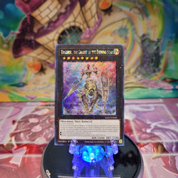 A Platinum Secret Rare "Dingirsu, the Orcust of the Evening Star" card from the Yugioh Set: Rarity Collection 1 (RA01).