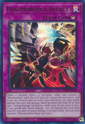 An Ultra Rare "Dinomorphia Intact" card from the Yugioh Set: 25th Anniversary Tin: Dueling Mirrors (MP24).