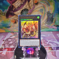 An Ultra Rare "Divine Golden Shadow Dragon Dragluxion" card from the Yugioh Set: Maze of the Master (MZTM).