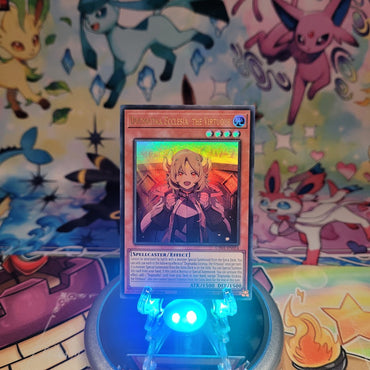 An Ultra Rare "Dogmatika Ecclesia, the Virtuous" card from the Yugioh Structure Deck: The Fallen & The Virtuous (CH01).