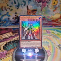 An Ultra Rare "Dogmatika Maximus" card from the Yugioh Structure Deck: The Fallen & The Virtuous (CH01).