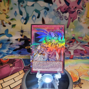 An Ultra Rare Extended Art "Dominus Impulse" card from the Yugioh Set: Battles of Legend: Glorious Gallery (BLGG).