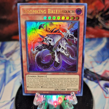 An Ultra Rare "Doomking Balerdroch" card from the Yugioh Set: Ghosts From the Past: The 2nd Haunting (GFP2).