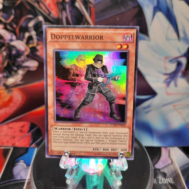  A Super Rare "Doppelwarrior" card from the Yugioh Set: Legendary Collection: 5D's.