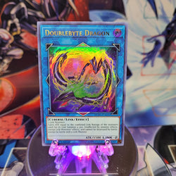 An Ultra Rare "Doublebyte Dragon" card from the Yugioh Set: Duel Power.