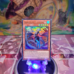 An Ultra Rare "Dracotail Faimena" card from the Yugioh Set: Justice Hunters (JUSH).