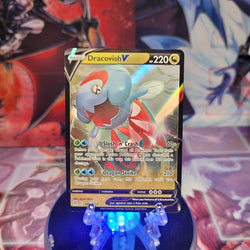 An Ultra Rare "Dracovish V" (114/172) card from the Pokemon Set: Brilliant Stars.