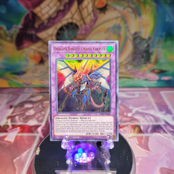 An Ultra Rare "Dragon Knight Draco-Equiste" card from the Yugioh Set: Ghosts From the Past.