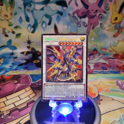 A Secret Rare "Dragunity Knight - Areus" card from the Yugioh Set: Battles of Legend: Glorious Gallery (BLGG).
