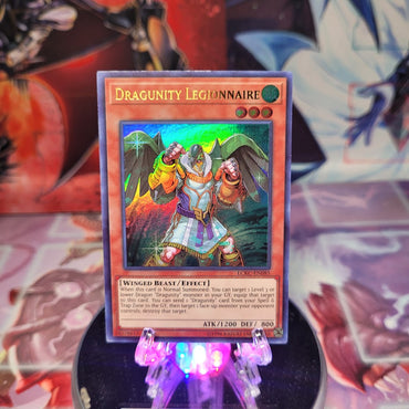 An Ultra Rare "Dragunity Legionnaire" card from the Yugioh Set: Legendary Collection: Kaiba.