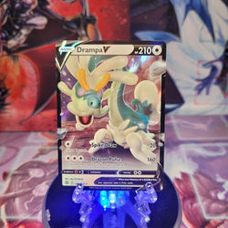 An Ultra Rare "Drampa V" (128/172) card from the Pokemon Set: Brilliant Stars.