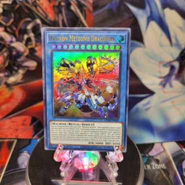 An Ultra Rare "Drytron Meteonis Draconids" card from the Yugioh Set: Genesis Impact.