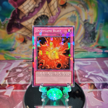 A Duel Terminal Common "Dustflame Blast" card from the Yugioh Set: Duel Terminal 6 (DT06).