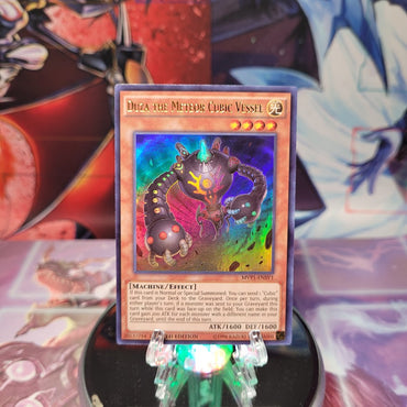 An Ultra Rare "Duza the Meteor Cubic Vessel" card from the Yugioh Set: The Dark Side of Dimensions Movie Pack.