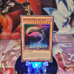 A Super Rare "Earthbound Immortal Chacu Challhua" card from the Yugioh Set: Legendary Collection 5D's.
