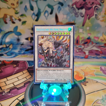 A Secret Rare "Ecclesia and the Dark Dragon" card from the Yugioh Set: Burst Protocol (BPRO).